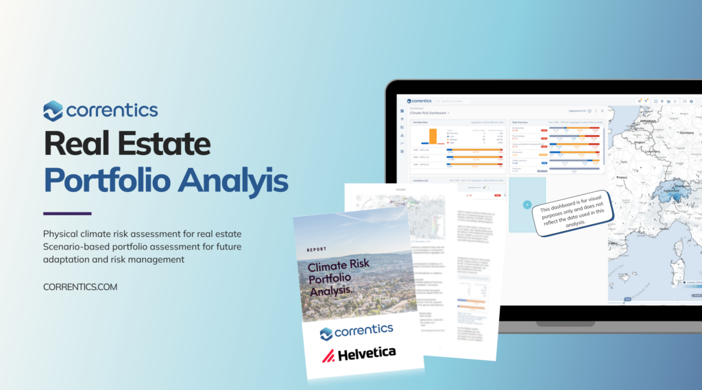Physical climate risk assessment for Helvetica and their real estate portfolio using Correntics